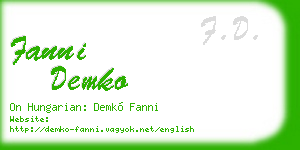 fanni demko business card
